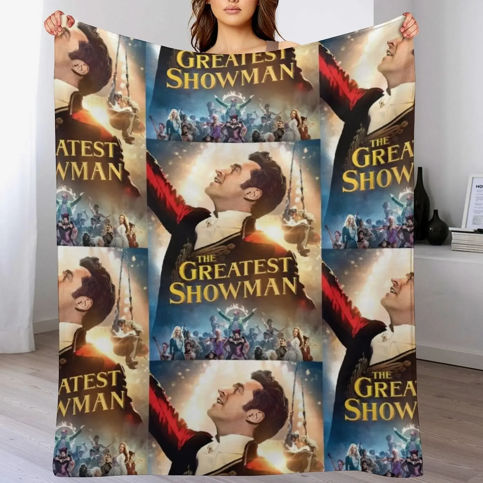 

hugh the greatest showman jackman tour 2020 duaempat Unisex T-Shirt Front Throw Blanket Beautifuls Hair Shaggy Nap Blankets