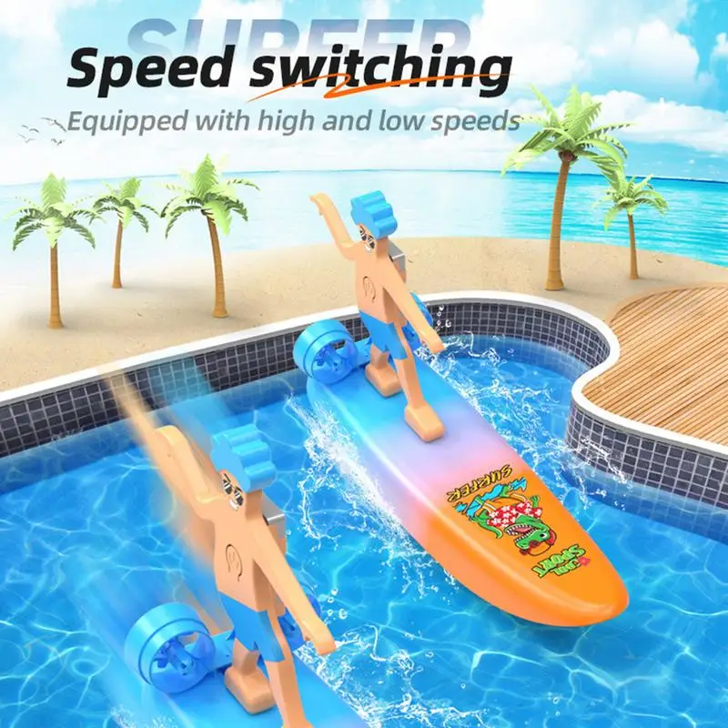 Barco de Control remoto para piscina, barcos de Control remoto de 2,4 GHz, alarma de batería baja, juguete de juego rápido de agua, barcos de carreras RC para niños y adultos