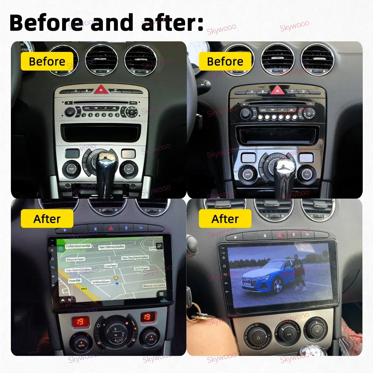 Android Car Stereo 2 Din Radio for Peugeot 308 308SW 408 RCZ 2010-2016 Car GPS Navigation Car Multimedia Player Autoradio Audio