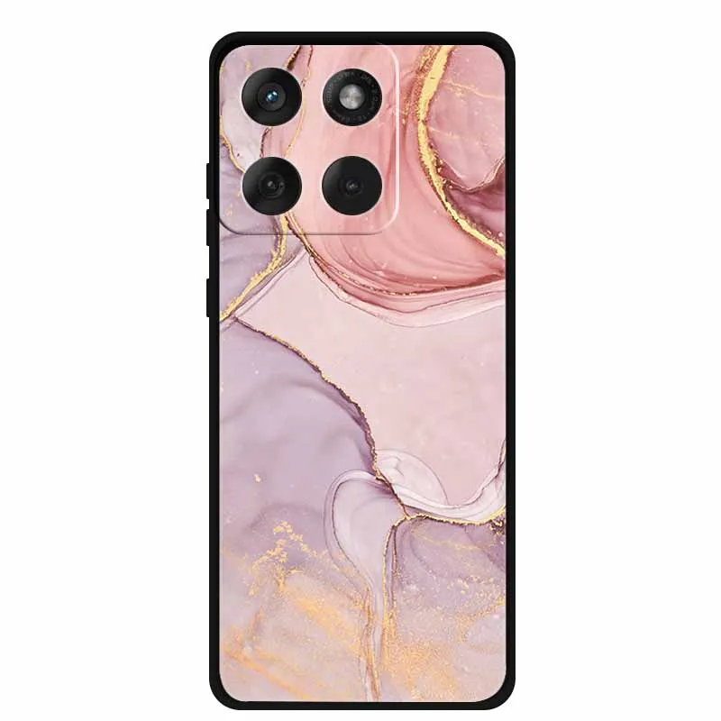 حافظة لهاتف موتورولا إيدج 70 / موتو X70 Air 5G حافظة لطيفة على شكل قطة من السيليكون الناعم غطاء من البولي يوريثان الحراري لهاتف موتو XT2601-2 XT2603-2 مصد رخامي قزحي الألوان #6