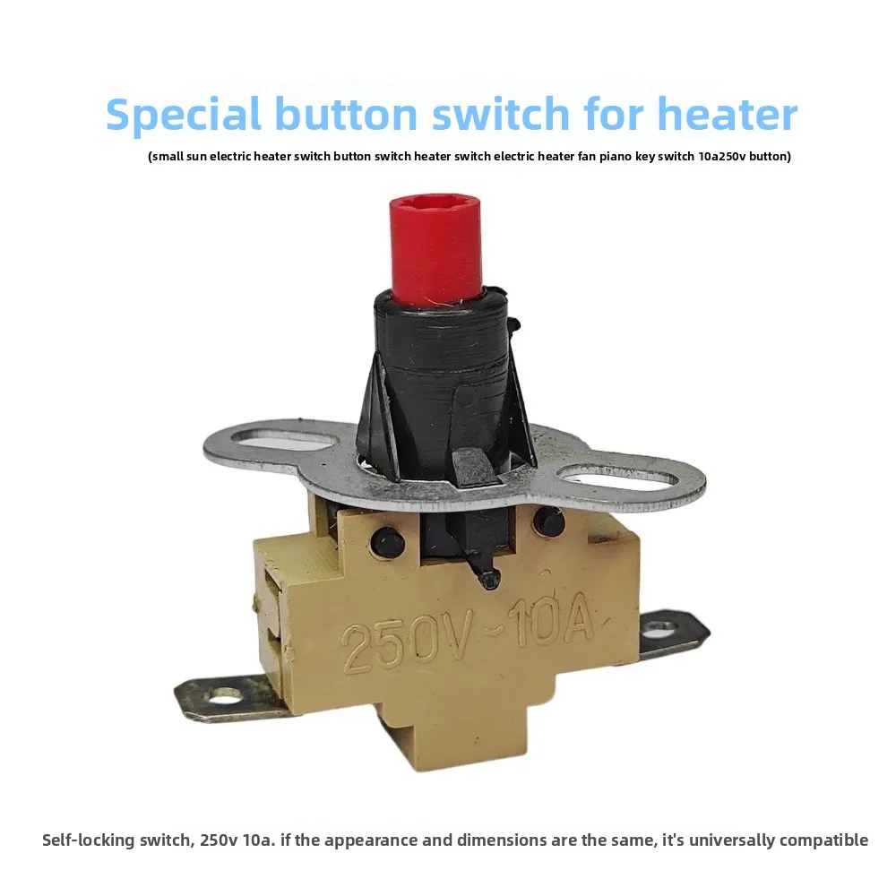 

Кнопка переключения электрического обогревателя Переключатель обогревателя Электрический вентилятор Переключатель клавиш фортепиано 10A 250V Кнопка