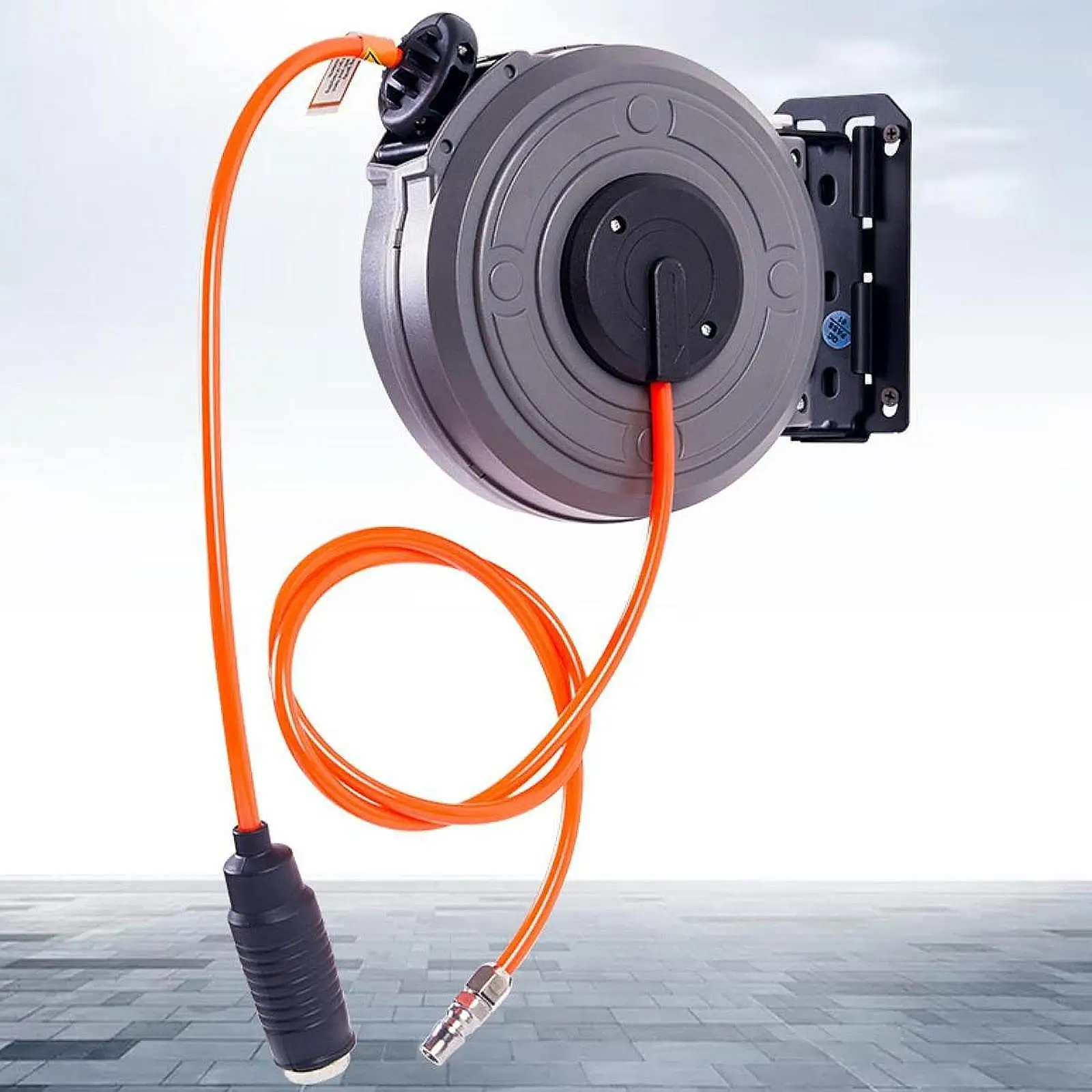 Retractable Air Hose Reel Easy to Install Accessories Automatic Retractable Air Drum Reel Air Compressor Hose Reel for Workshop