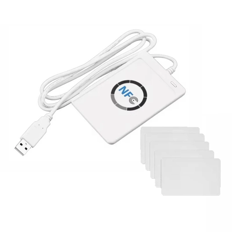 

ACR122U RFID IC Smart Card Reader Duplicator +5XUID Card Writer Copier Writable Clone 13.56Mhz ID IC Card Copier