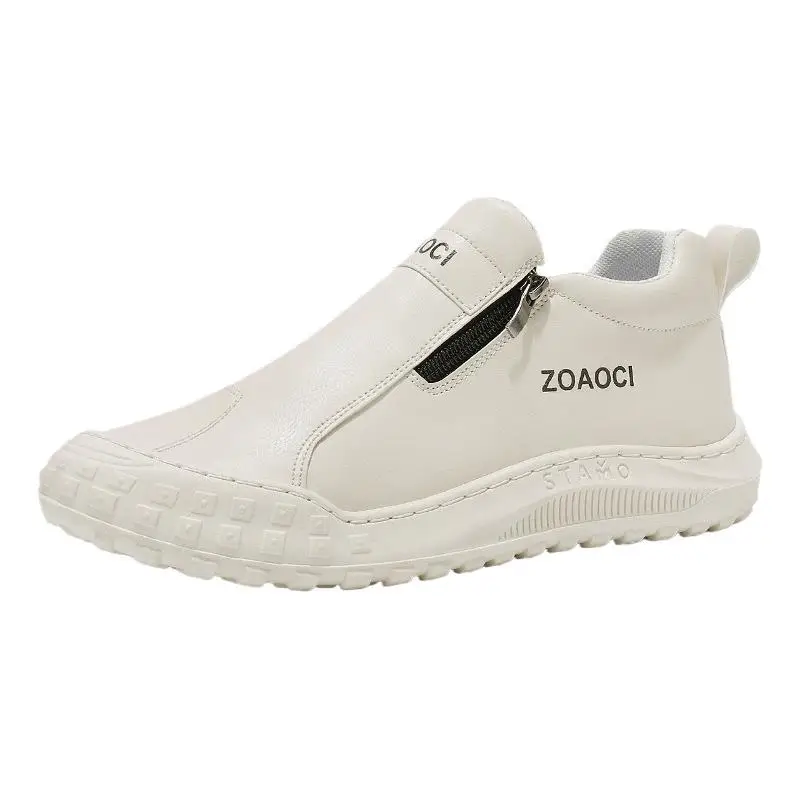 New Men's One‑Piece Breathable Canvas Shoes No‑Slip Wear‑Resistant Casual Sports Sneakers Labor Protection Safety Man Work Shoes