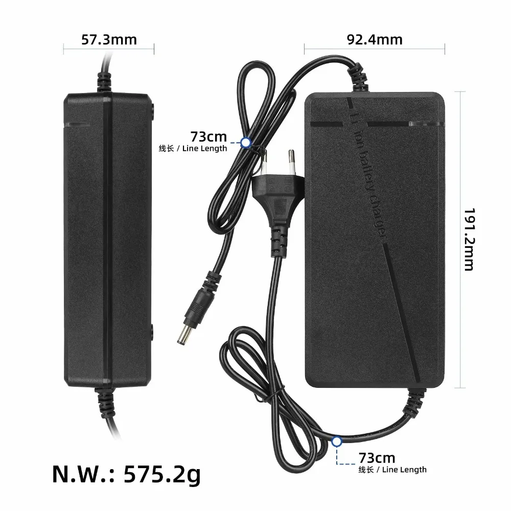 48V-54.6V5A Lithium Battery Fast Charger for Electric Scooter DC2.1 European Plug Power Adapter ScooterReplacement Accessories