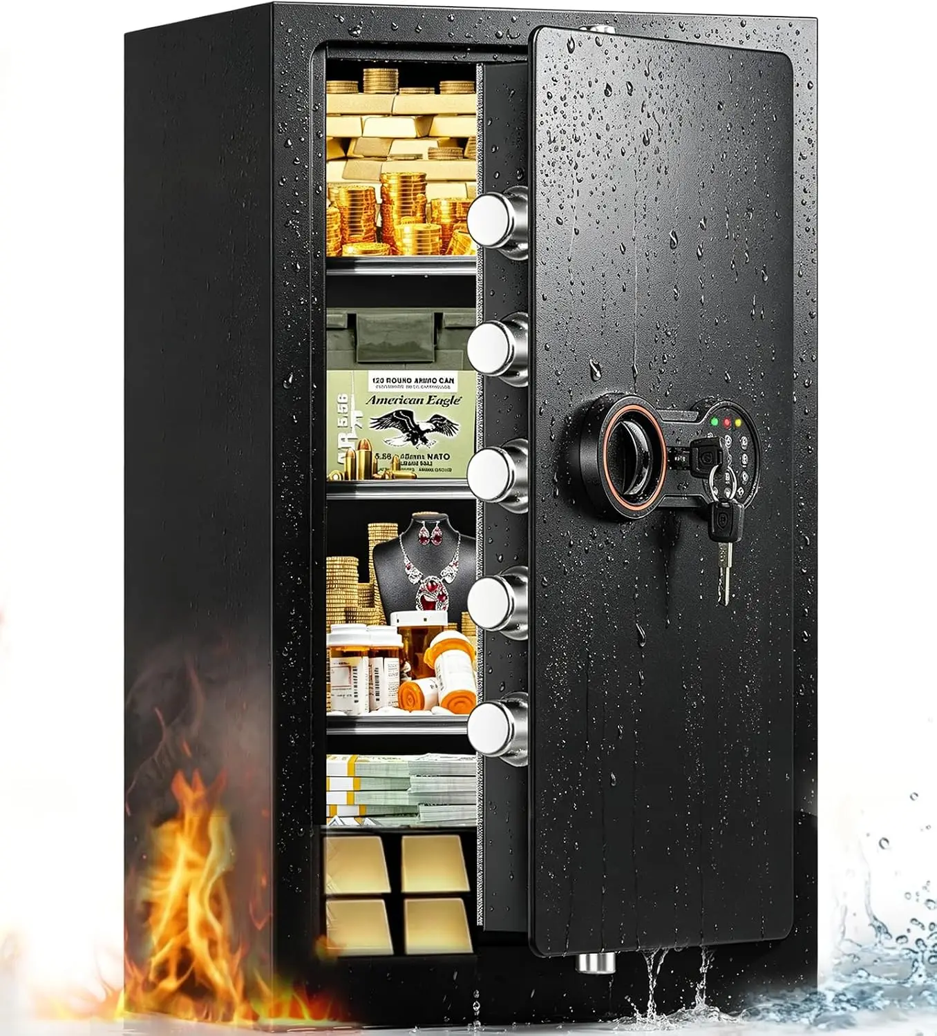 35-Min 1700°F Fireproof Safe for Home Documents, 27.6