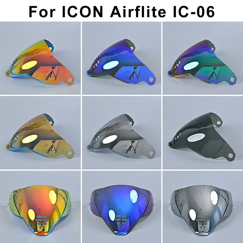 IC-06 Visor for ICON Airflite IC-06 Motorcycle Helmet Shields Uv Protection Cascos Visera Faceshield Sunshield Lens Windshield