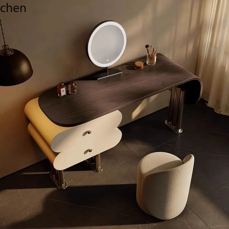 

Light Luxury Dressing Table Bedroom Bedside Makeup Table Modern High-End Bedside Storage Integrated Makeup Table