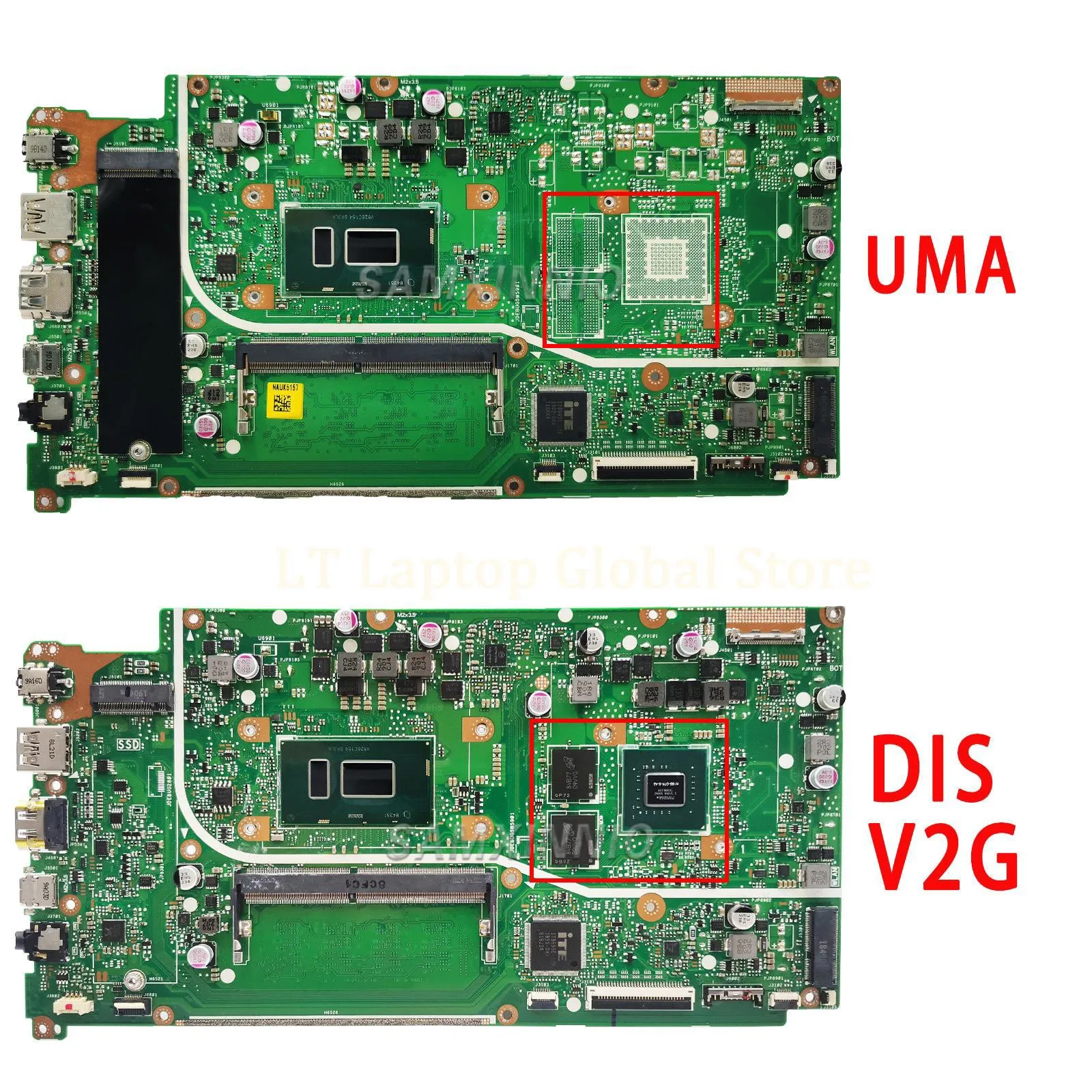 Imagem -02 - Placa-mãe Portátil para Asus Mainboard para X512u X512ua X512ub X512uf F512u A512u Y5100u V5000ua 4417u i3 i5 i7 Gen 4gb de Ram