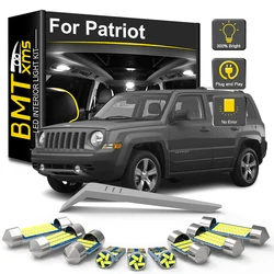 BMTxms 8Pcs LED Interior Light Bulb Kit For Jeep Patriot 2007-2013 2014 2015 2016 2017 Vehicle Reading Dome Trunk Indoor Lamp