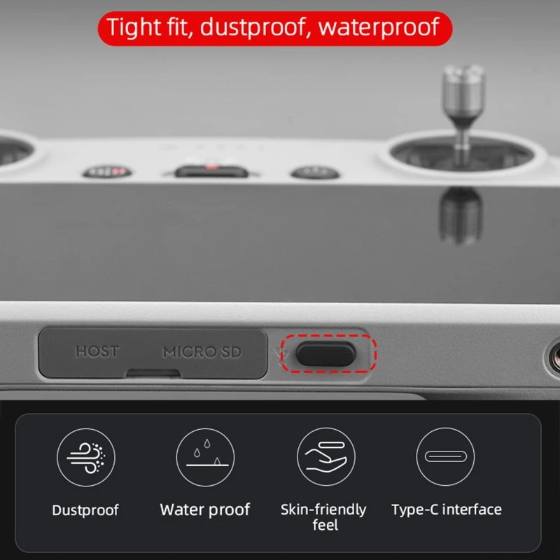 جهاز التحكم عن بعد من النوع c واجهة الغبار المقابس غطاء غبار سيليكون ل MINI 3