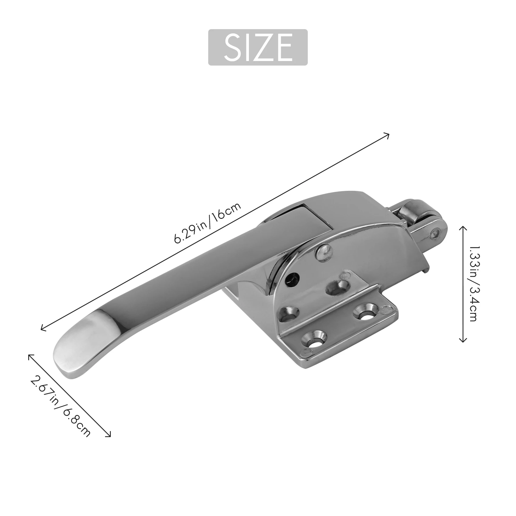 Special SODIAL(R) Stainless Steel Spring Loaded Walk In Freezer Cooler Door Handle Latch