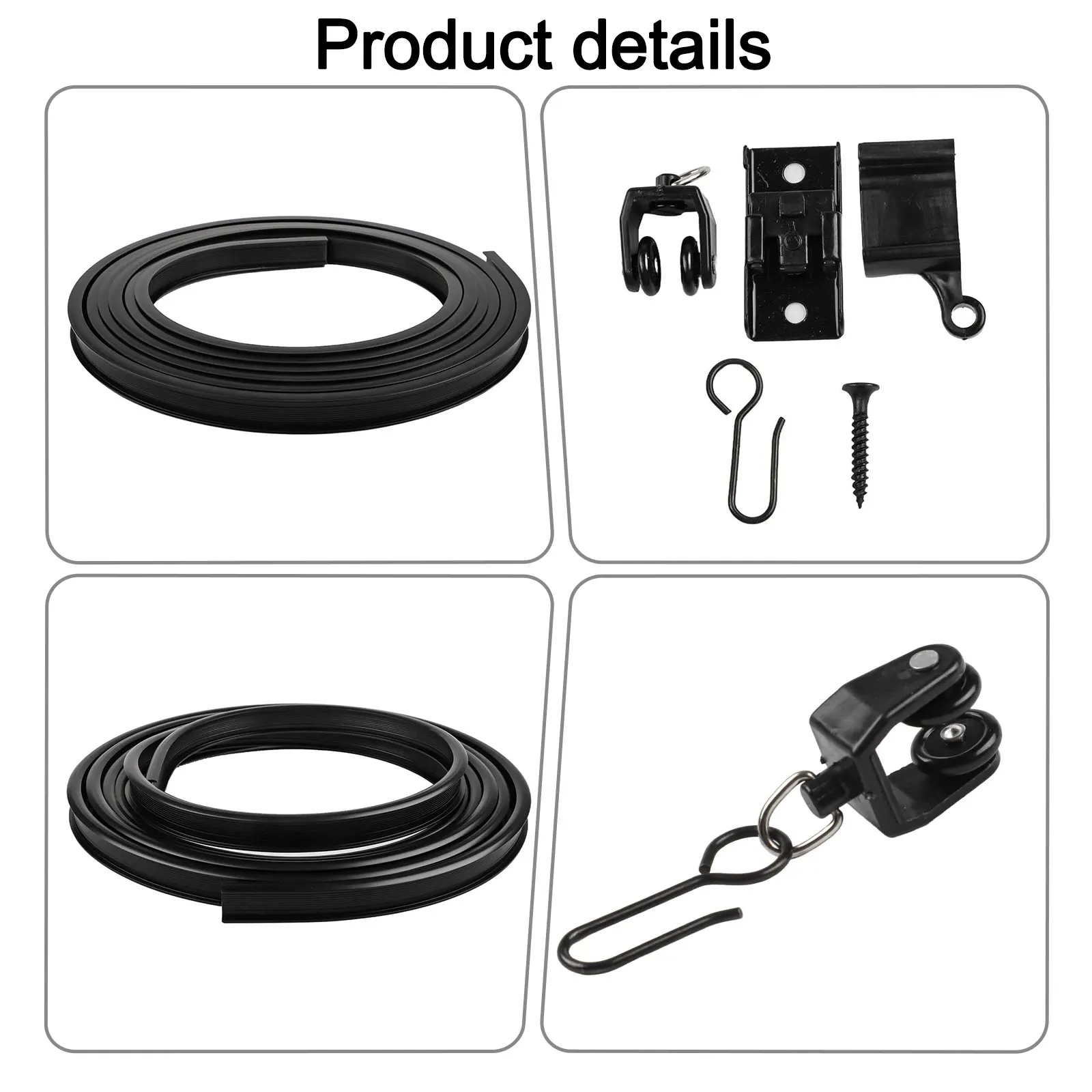 

5-метровая карнизная дорожка с крючком и аксессуарами для установки для настраиваемых и гибких решений для обработки окон