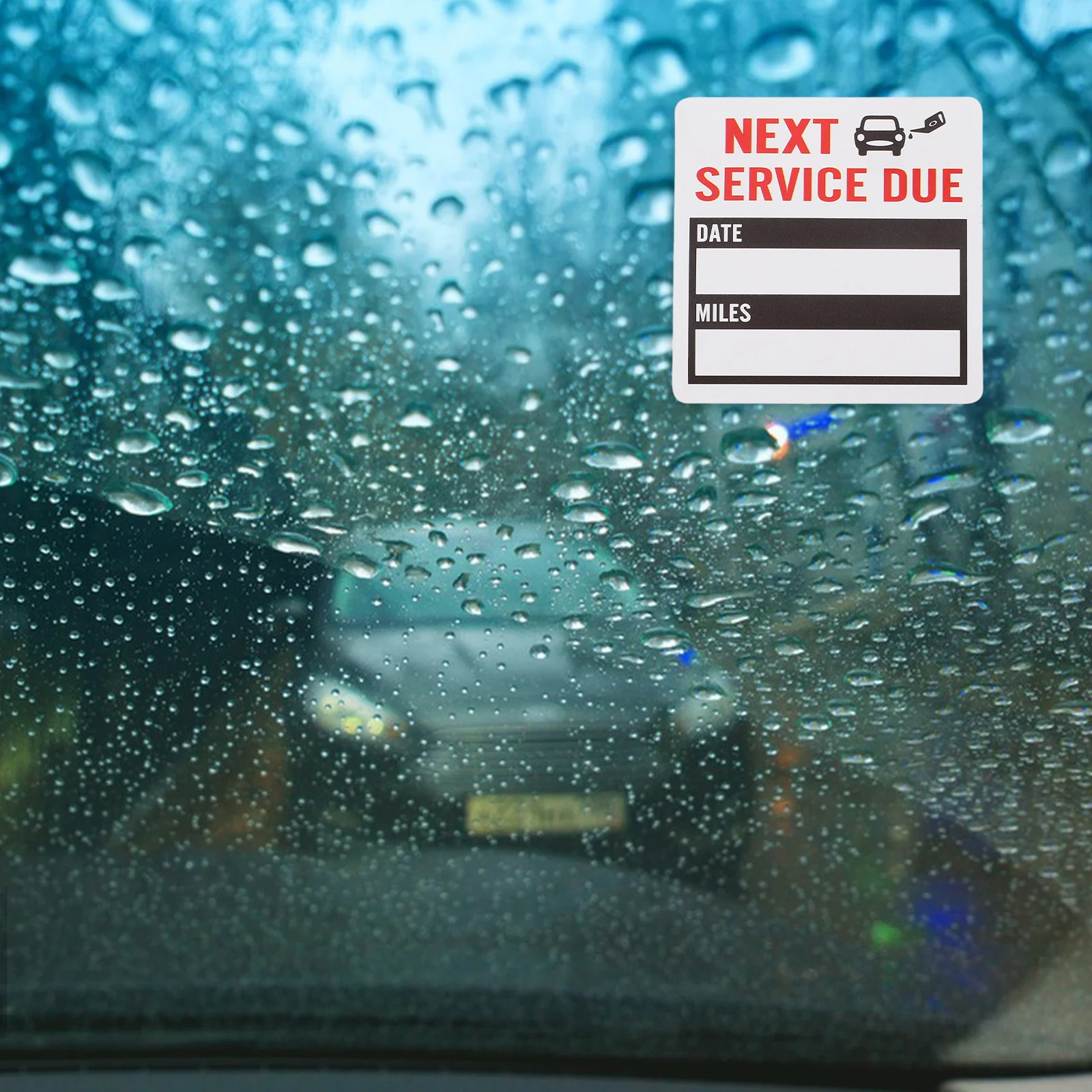 2 롤 자동차 정비 알림 스티커 방수 오일 교환 서비스 기간 만료 라벨 앞유리 탈부착 가능 접착식 자동차 데칼