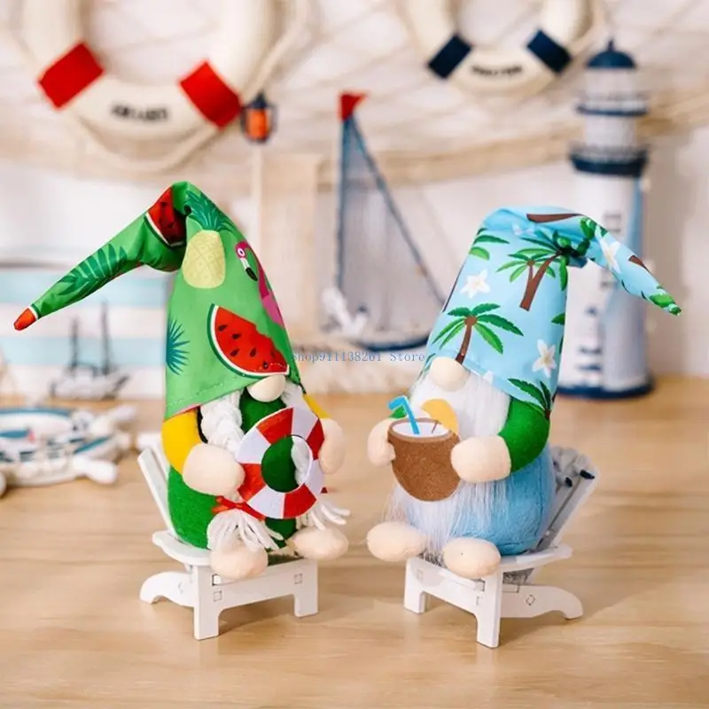 

H05E Summer Gnome Ocean Watermelon Decorative Festival New Year Party