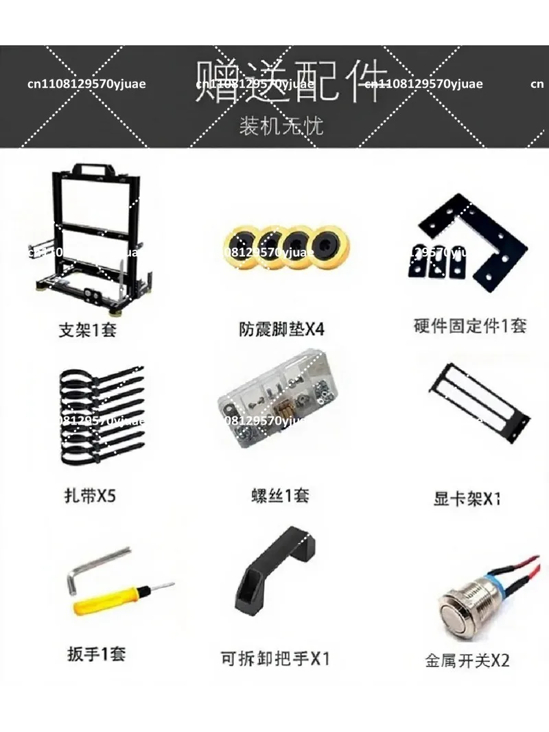 Aluminum Open Air PC Test Bench Frame, ATX MATX ITX Mini ITX Support, 120mm Water Cooling Radiator Mount, Portable Computer Case