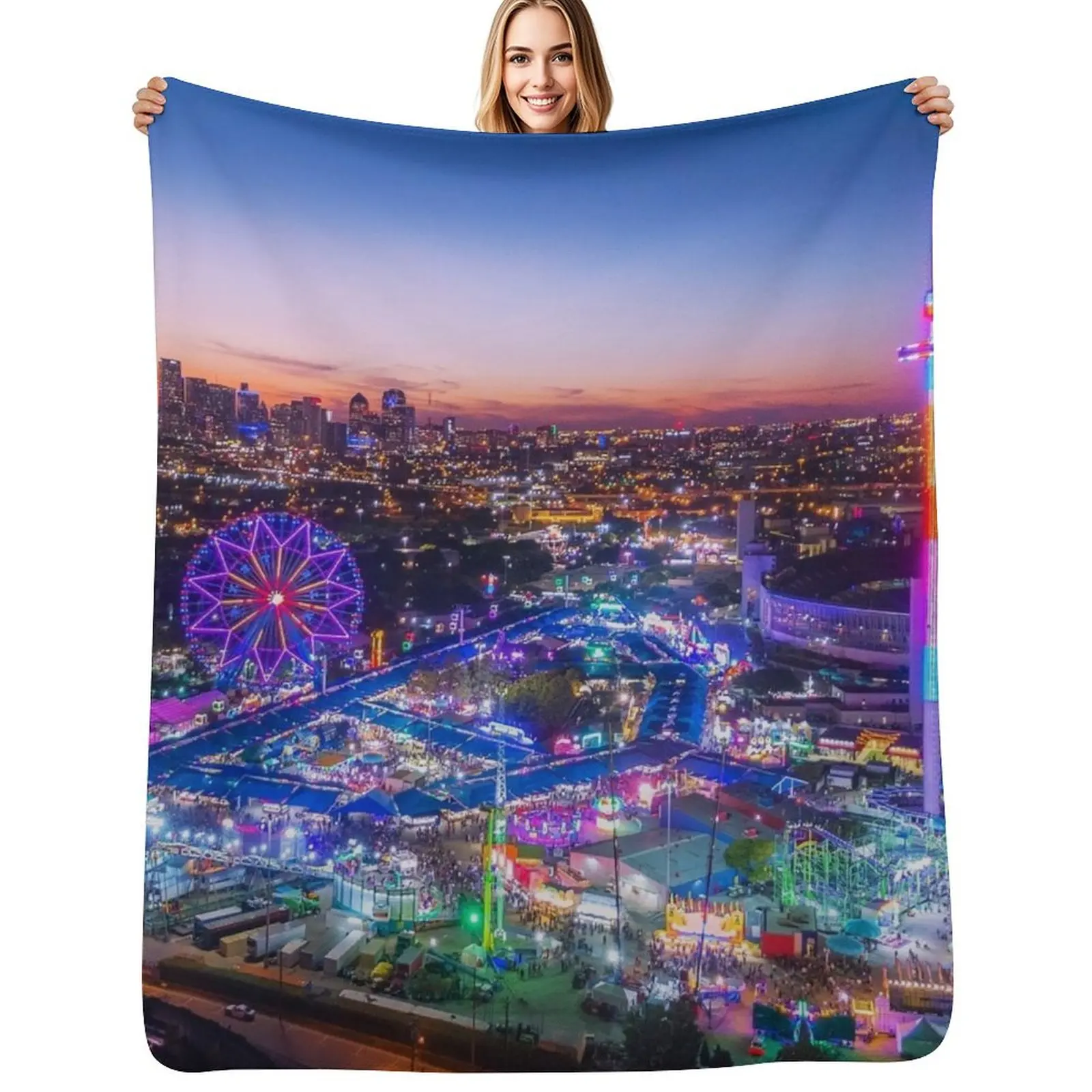 

Texas State Fair From Above Throw Blanket Heavy Luxury Throw Bed covers Decorative Sofa Blankets