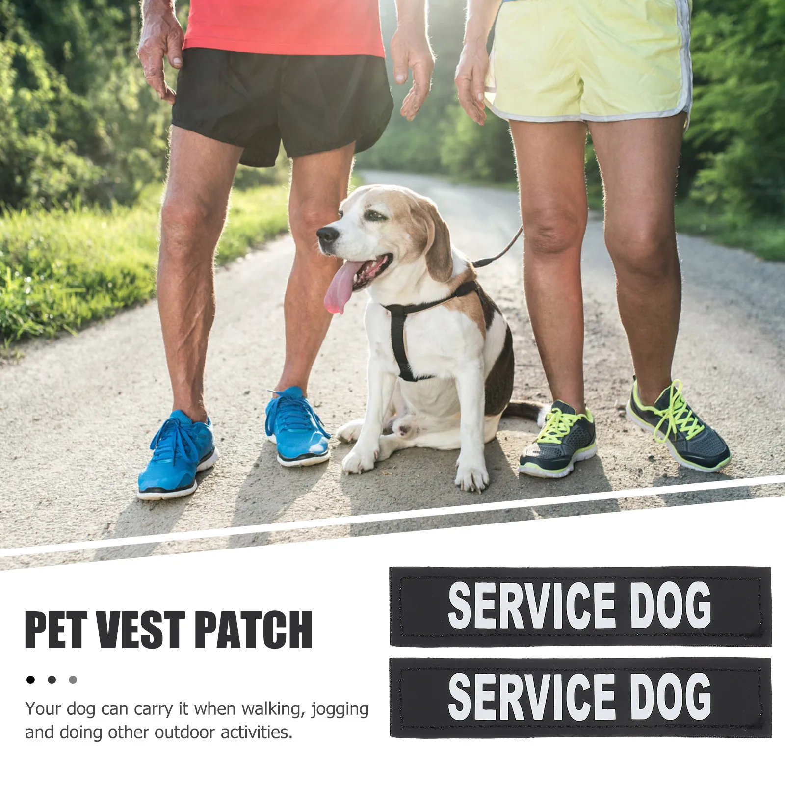 

Dog Reflective Chest Strap Patches For Pet Vest Self-Adhesive Decal Outdoor Walking Safety Gear Pet Accessories