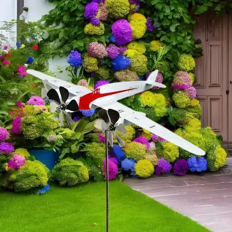 

Unique Weather Vane SM 79 Sparviero Model Airplane Weathervane Windmill 3D Outdoor Garden Decoration Metal Windmill