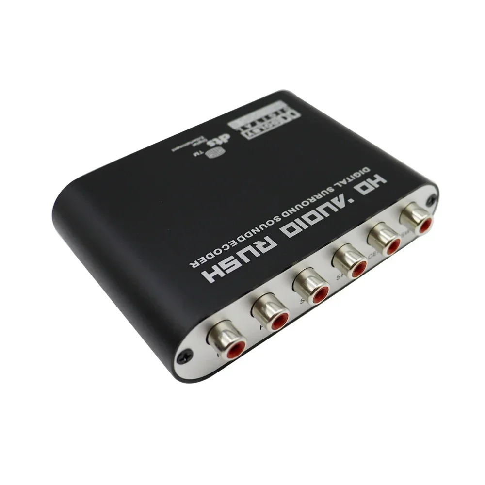 5.1 CH HD Audio Decoder SPDIF Coaxial to RCA DTS AC3 Optical Digital Amplifier Analog Converte Amplifier Coaxial To 6RCA Decoder