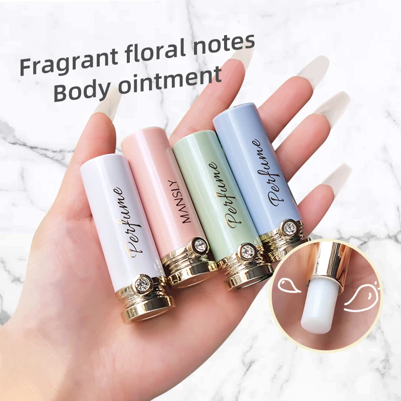 Flowers Delight Solid Perfumes Women Men Light Fragrances Long Lasting Natural Fresh Deodorant Stick Portable Solid Balm Perfume