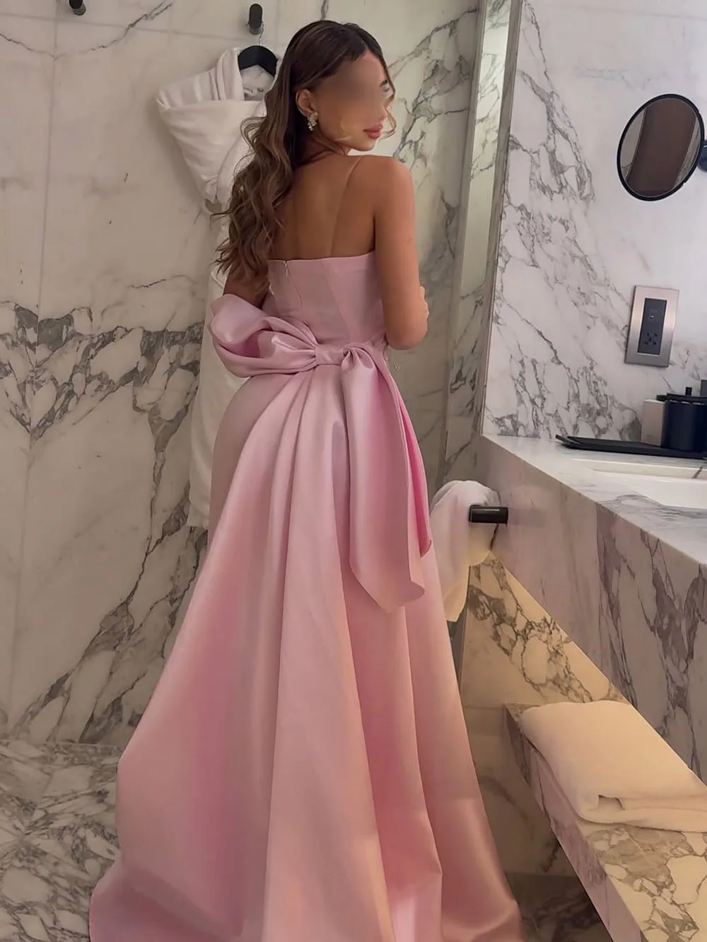 Eshaut & mariée élégante robe de soirée sirène rose avec jupe fleur longue formelle bal robe de soirée de mariage pour les femmes personnalisé 2025