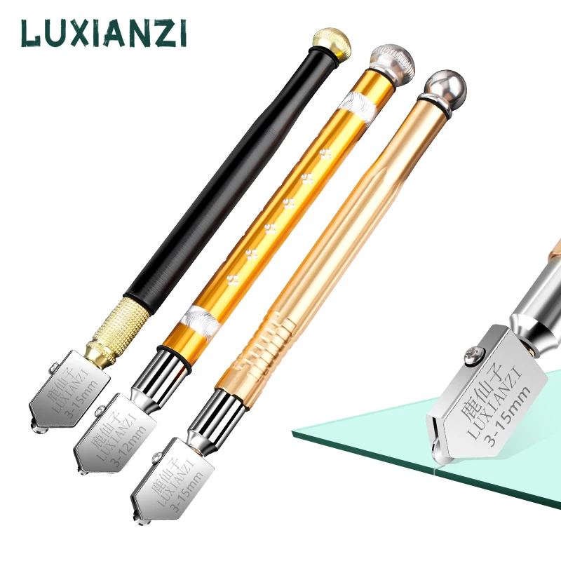 

LUXIANZI 1PC Portable Glass Tile Cutter Knife Antiskid metal handle 130mm Diamond Tipped Professional Glass Cutting Hand Tool