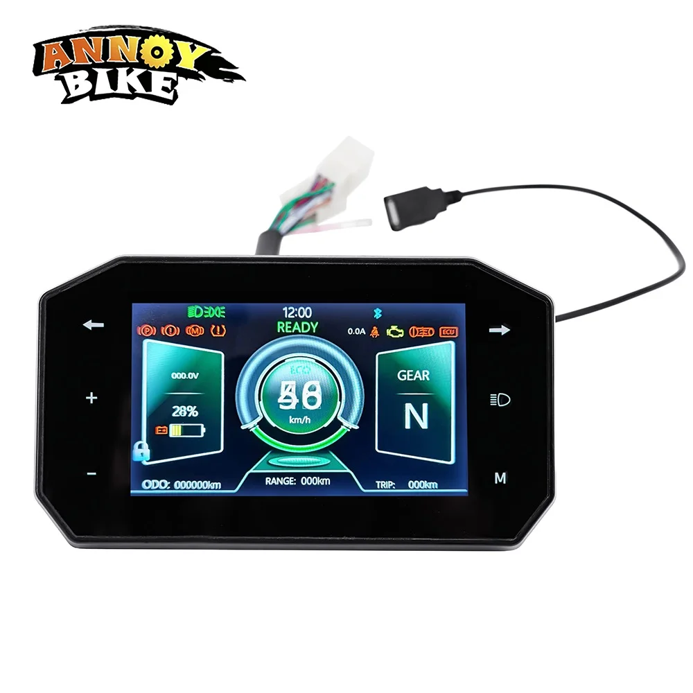 LCD Display with Bluetooth Car Play Smart Meter Screen for Scooter Electric Bicycle Ebike