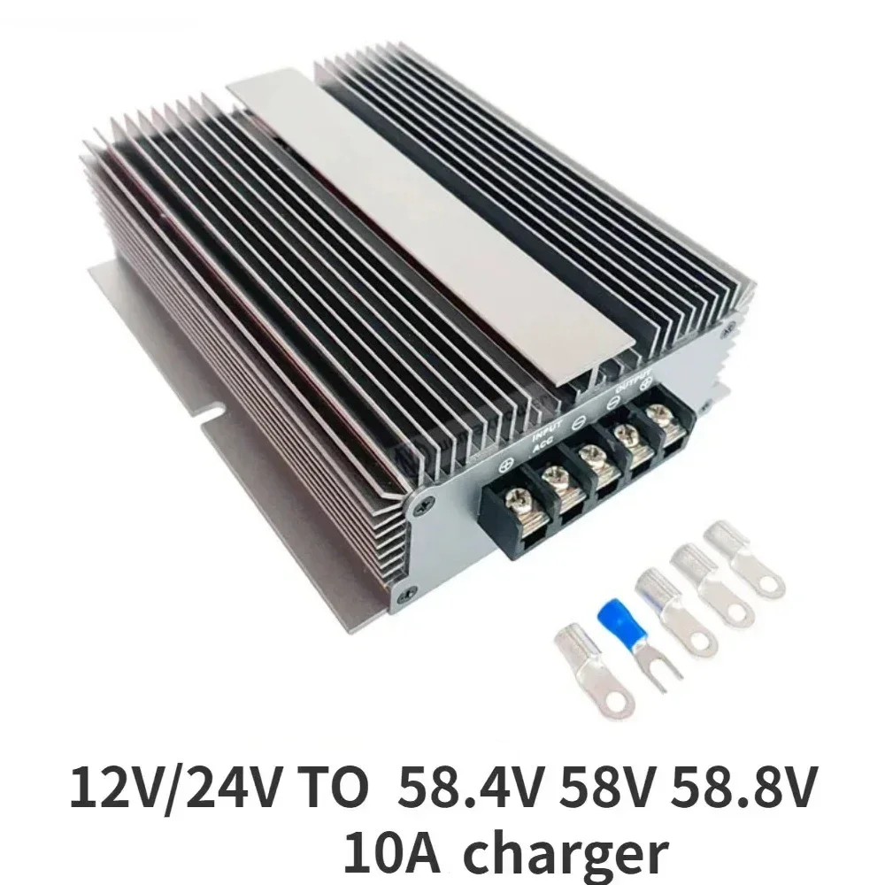 12V/24V to 58V 10A Step Up DC Converter 48V Lithium Iron Phosphate Battery for LiFePO4 Li Ion Lipo Battery for Ship RV CE