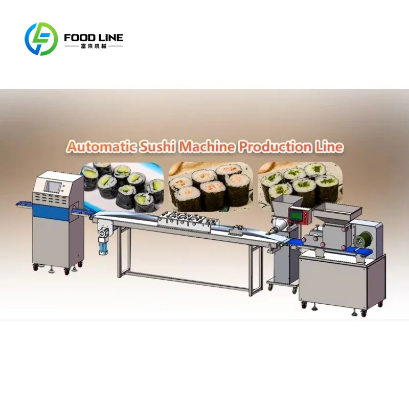 Customized New 304 Stainless Steel Sushi Machine Production Line 220V for Factory Use