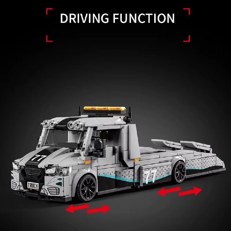 672-teiliger Technischer Anhänger Schwerlast-LKW Baukasten Transportfahrzeug-Modell Bausteine Schreibtisch-Deko Kinder-Lernspielzeug Geschenke