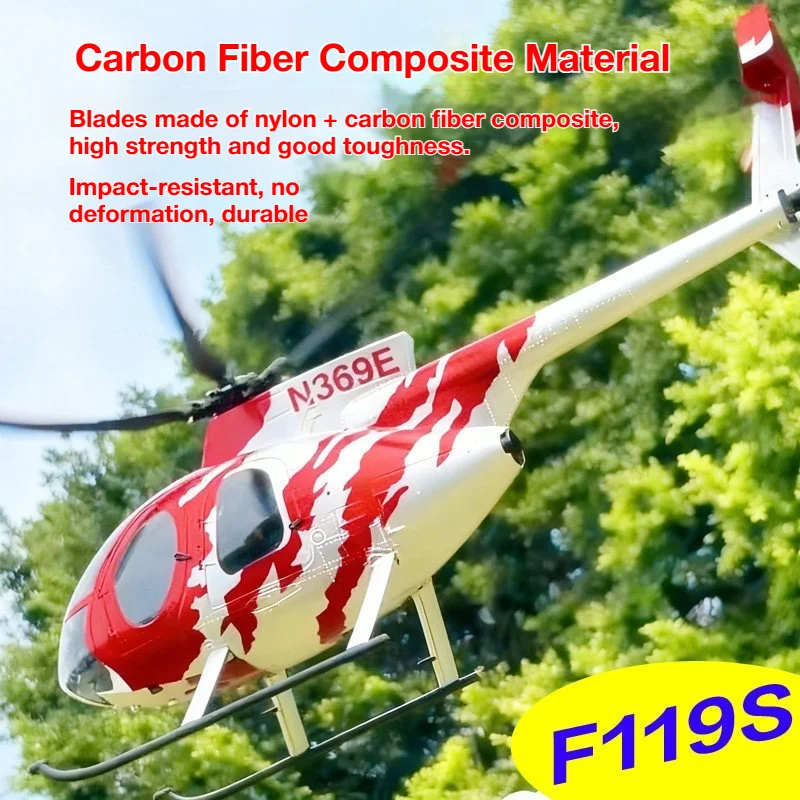 YUXIANG F119S Bird 6CH Armed Helicopter MD-500 GPS Positioning Simulation Brushless Carbon Fiber RC Model Aircraft Helicopter