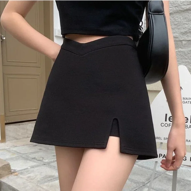 Irregular Skirts Women S-3XL Vintage Simple Elegant Summer High Waist Sexy Streetwear Hotsweet Fashion All-match Party Clubwear