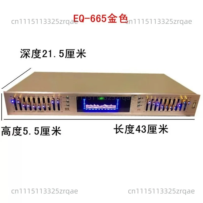 220v  EQ665 Equalizer Hifi Home EQ Equalizer Dual 10 BAND Stereo Treble Alto Bass Regulation With Built-in Bluetooth New