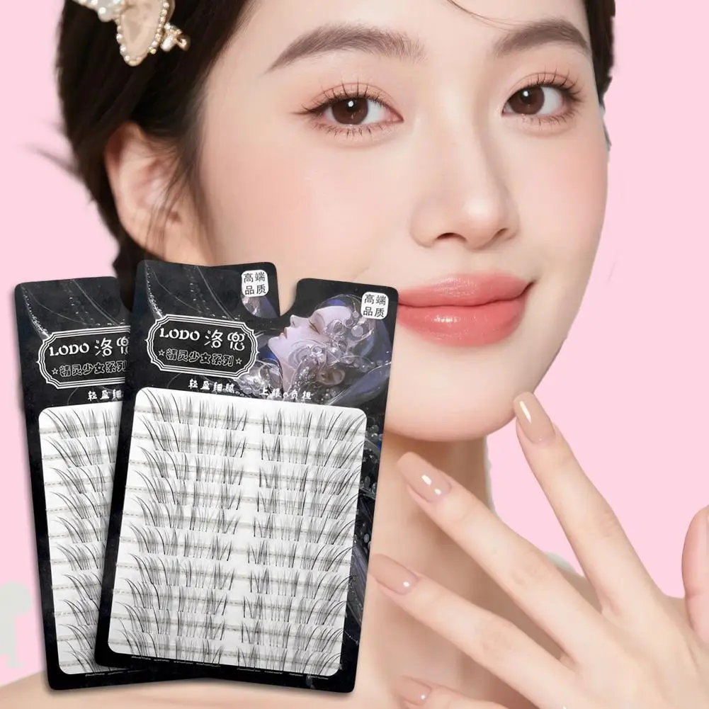 Black Soft False Eyelashes Clear And Cool Feeling Natural Simulation Lashes Lashes Tool Women Manga Cluster Extension Singl Q8I9