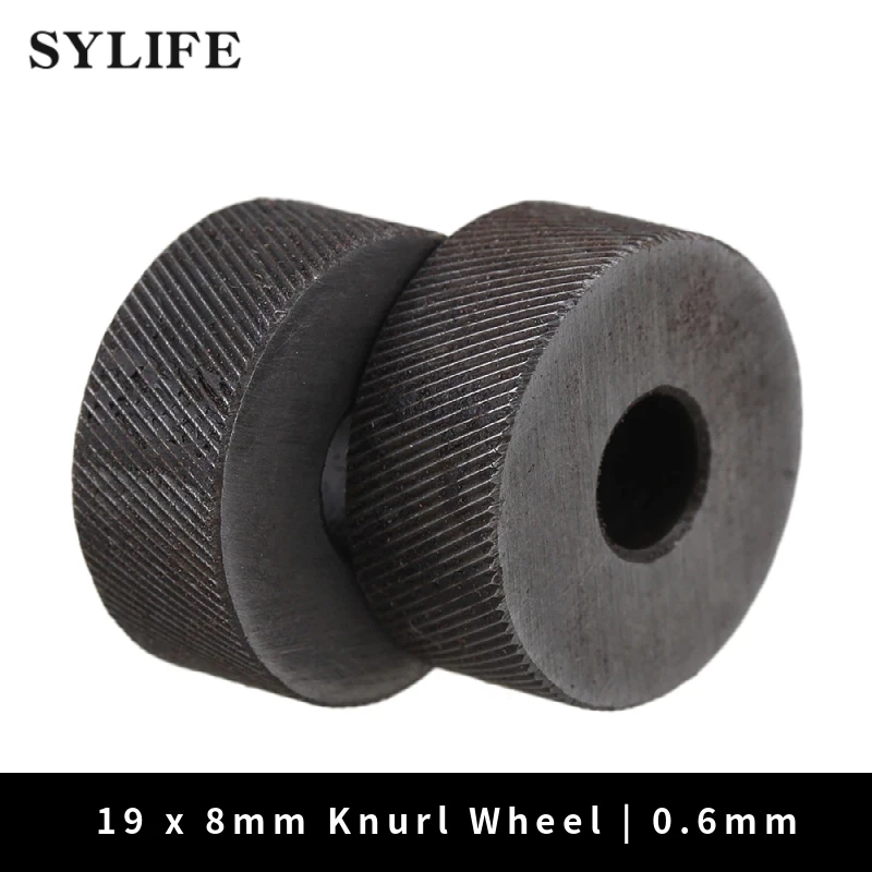 2PCS 19 x 8mm Knurl Wheel Tool Diagonal Coarse Twill Pattern 0.6mm Pitch Roller