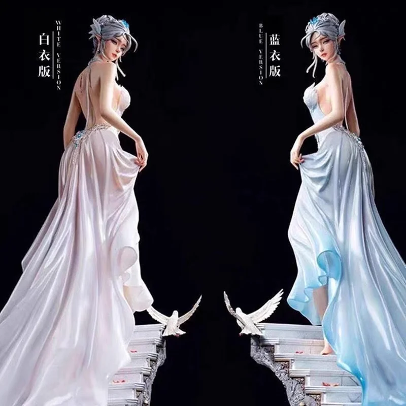 

Фигурка аниме-персонажа Wlop Ice Princess Hai Qinyan Look Back, статуэтка из смолы, украшение для рабочего стола, подарок на день рождения для девочек, любящих аниме
