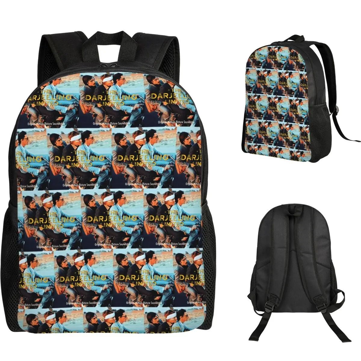 Wes Anderson - THE DARJEELING LIMITED Album Cover Backpack Student Boys Girls BookBag School Bag Laptop Shoulder Bags