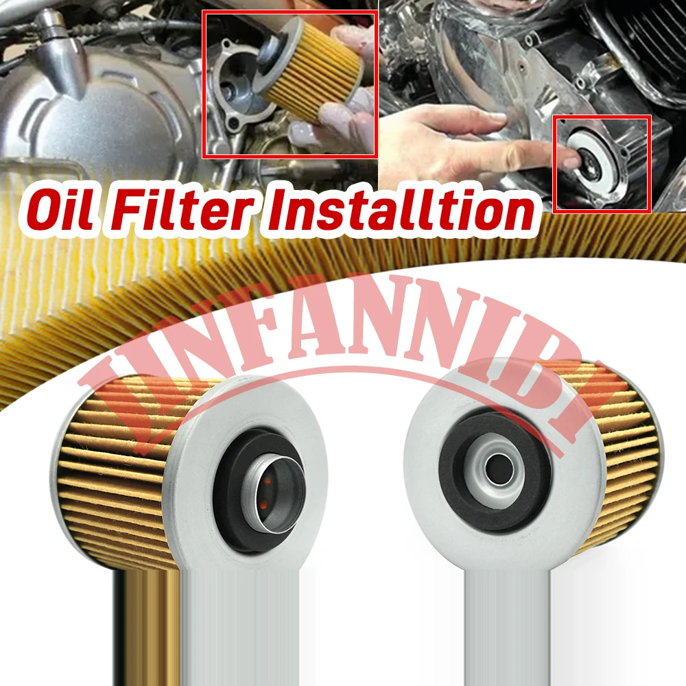 3 Packs Oil Filter Kit & O-Ring for Yamaha Raptor 700 700R 06-24 4X7-13440-01-00