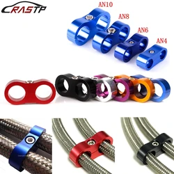 RASTP-AN4 AN6 AN8 AN10 Aluminum Oil Fuel Water Hose Tube Separator Divider Clamp Line Separator RS-HR013-AN4