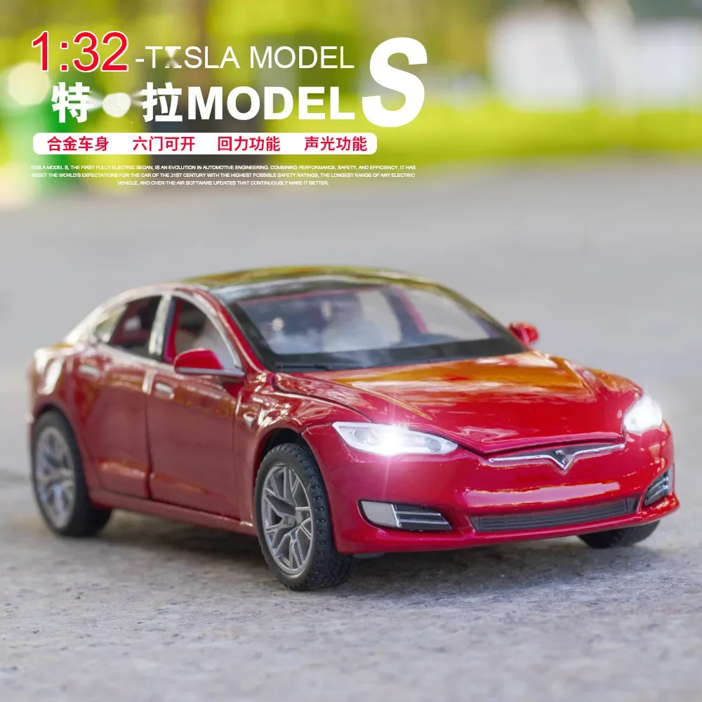 1:32 Tesla MODEL S Alloy Car Model Diecasts Toy Vehicles Toy Cars Kid Toys For Children Christmas Gifts Boy Toy A310