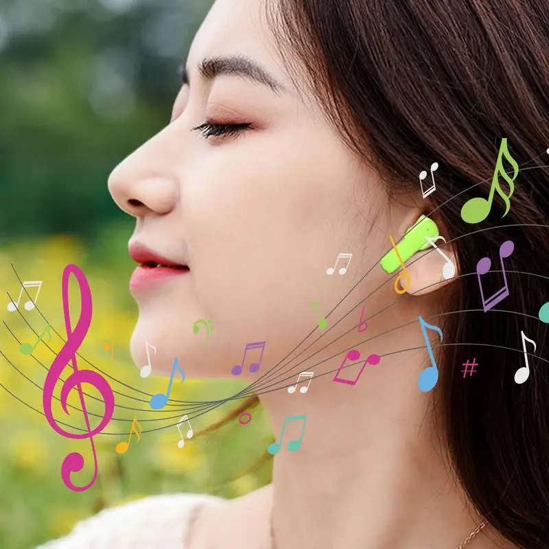 Auriculares intrauditivos inalámbricos con diseño de pato, reducción de ruido de entrenamiento con miniaudífonos, batería de larga duración para llamadas de voz