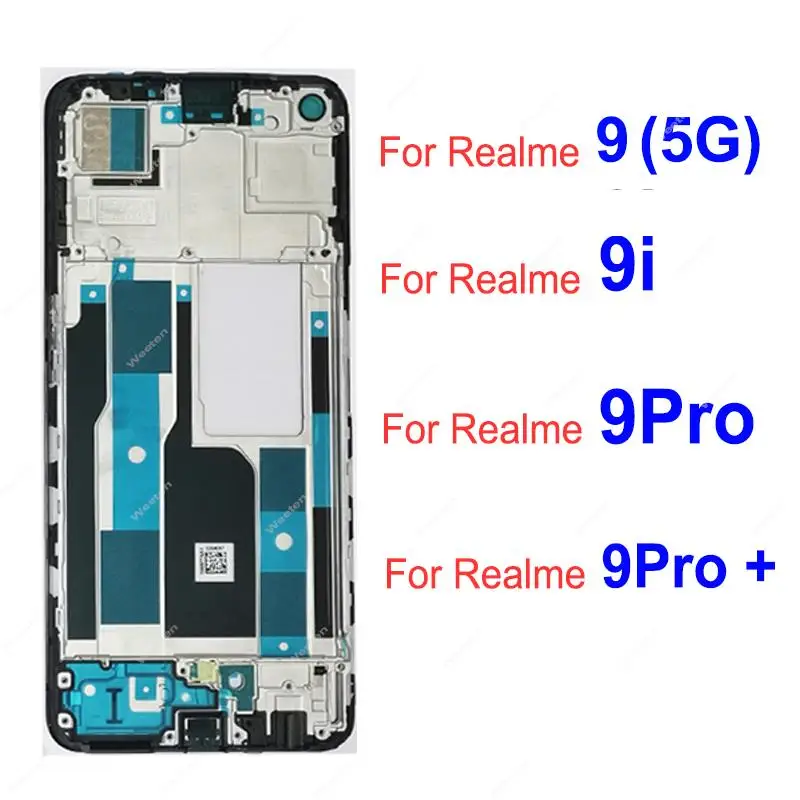 

LCD Front Frame Housing For Realme 9i 9 Pro 9Pro Plus 4G 5G Front Lcd Screen Frame Bezel Cover Case Parts