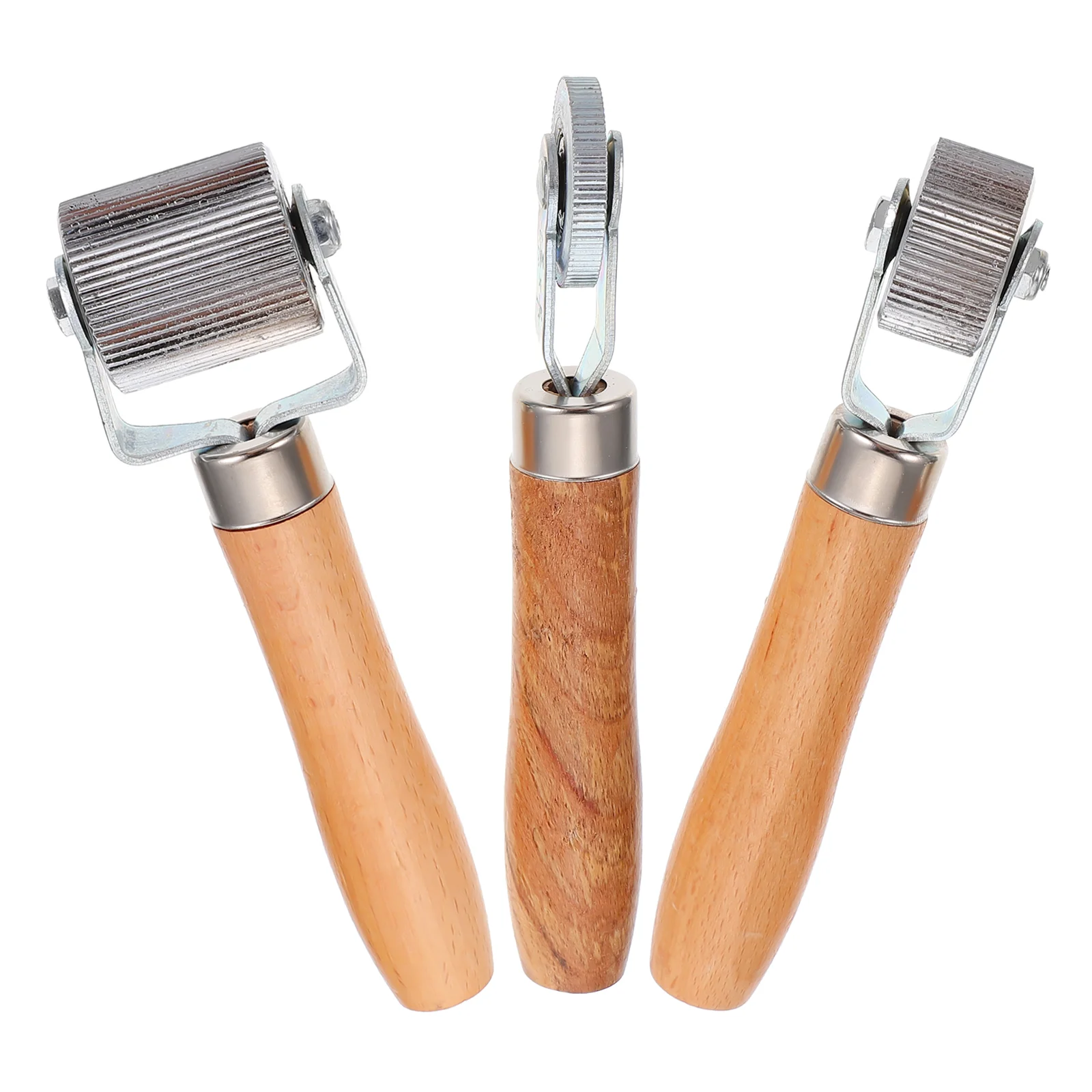 

3 Pcs Scroll Wheel Pressing Wooden Handle Rollers Installation Rolling Tool Tire Repair Compaction Tools Car