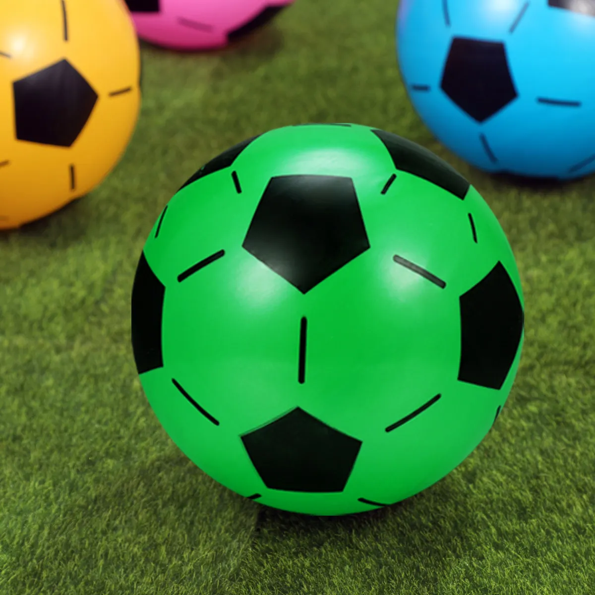 6Pcs Inflatable Soccer Balls 20Cm Diameter Soft Stress Squeeze Balls Indoor Outdoor Play Educational Hand Eye Coordination Pool