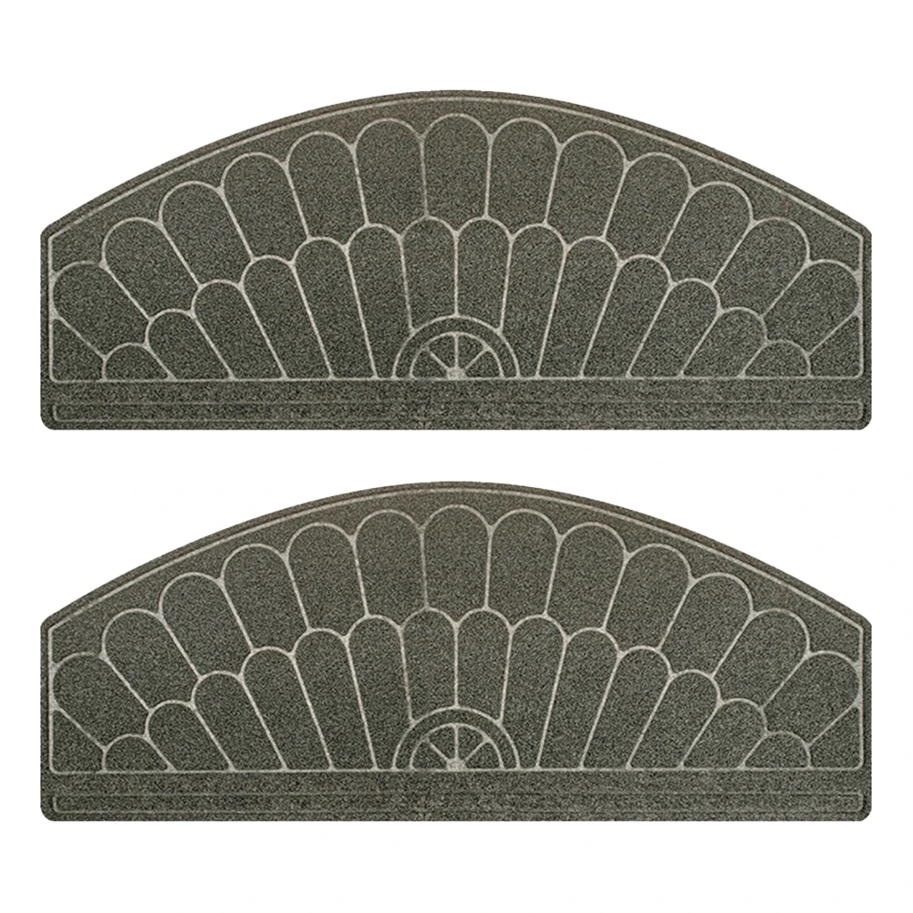 Semicircular European Pattern Stair Step Mat Anti-slip Sticker Step Mat European Style Embossed Household Solid Wood Spiral Stai