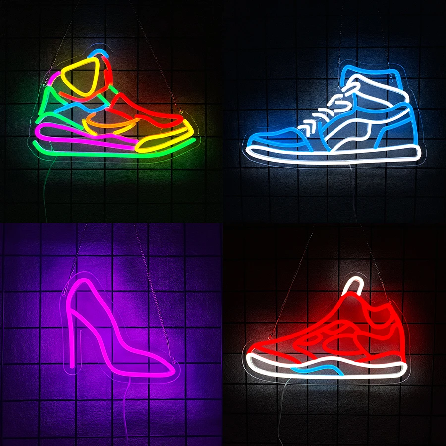 Shoe Series Neon Sign For Wall Decor,Light Up Sign For Bedroom,Man Cave Decor,Birthday Party Gifts For Teens,Friends,Shoe Store