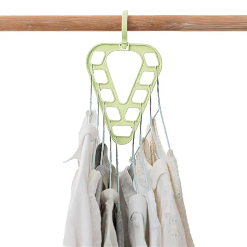 Magic Multi-Port Support Hangers For Clothes Drying Rack Multifunction 9 Hole Clothes Rack Drying Hanger Storage Hangers