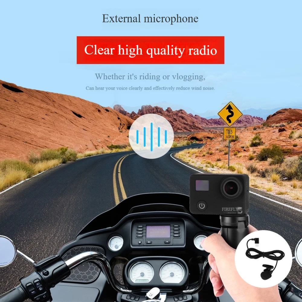 Action Camera 4K Dual Screen HD Motorcycle Helmet Camera Shake Stabilization Diving Fishing Outdoor Travel Recorder LOGO Custom