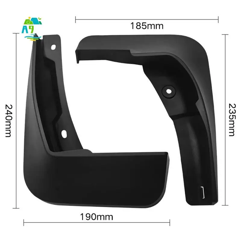 

A09E-Car Mudflaps Mudguard Fender Black Plastic Mud Flap Guard Splash Mudguards Auto Accessories For Malibu XL 2016-20